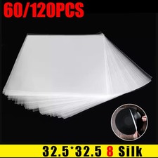 120Pcs Premium 12" Clear Plastic Vinyl Record Outer Sleeves Slimline LP Covers