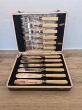 Antique Fish Cutlery Set 12 JB