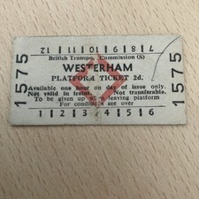 PLATFORM  TICKET  (   Westerham.  )