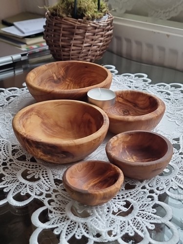 Olive wood bowls set - set, of