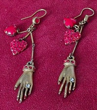 Butler & Wilson Earrings Vintage Hand with charms
