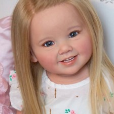 28in Lovely Toddler Girl Reborn Baby Doll Cammi Hand-Rooted Hair Gift Assembled