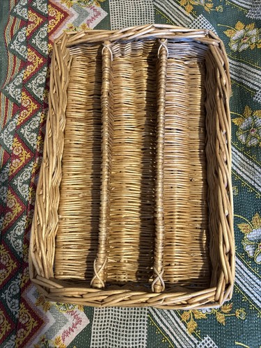 Large vintage wicker drawer - wicker,