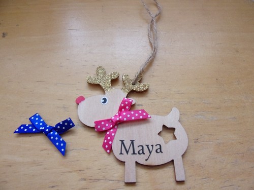 Personalised wooden reindeer