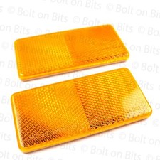 2 Hella Amber Reflex Reflector for Transit/Trailer/Tipper/Recovery/Skip Wagon