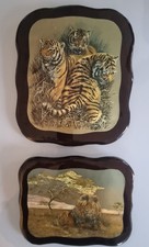 Two Foil On Wood Plaques