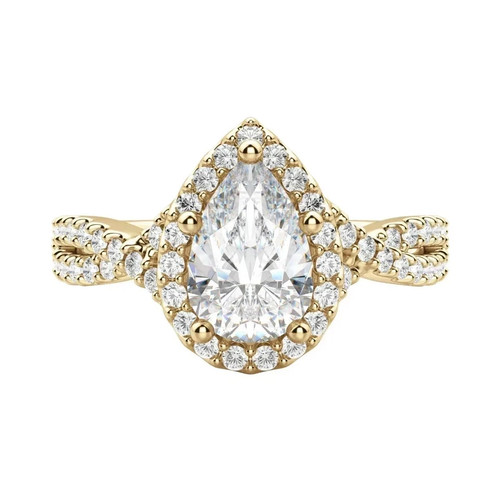 White moissanite 10ct - white, pear