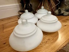 Set Of 4 Art Deco Frosted