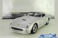 FERRARI 250GT BERLINETTA MODEL CAR SILVER 1:43 SCALE IXO 250 GT + DISPLAY CASE K