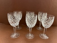 Waterford Cut Glass Crystal Wine Glasses X6