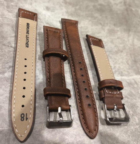 Pack leather watch strap - of,