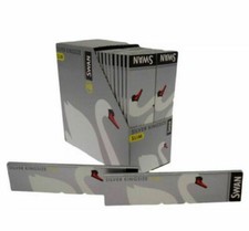SWAN SILVER KING SIZE Slim Genuine Smoking Rolling Paper 1 5 10 25 50
