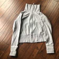 Manuka Yoga Womens  Medium Full Zip Gray Jacket Stretch Comfort Athleisure Wear