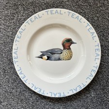 Emma Bridgewater Vintage Teal Duck Bird Rare 8.5" Plate 1st VGC