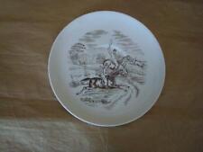 SPODE THE HUNT BROWN AND WHITE ROUND GRAVY BOAT STAND 'FULL CRY'