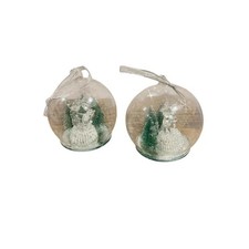 Set of 2 LED Glass Christmas