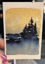 ACEO Morning Fog Watercolor