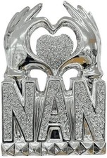 NAN Heart Hand Silver Crushed