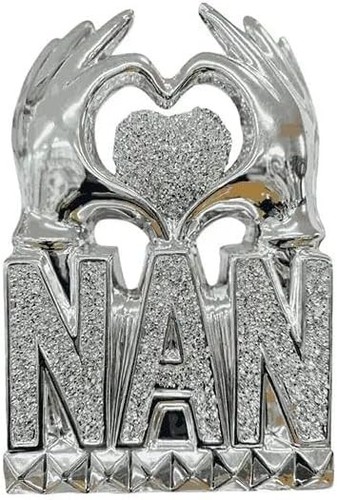 Nan heart hand silver crushed - hand,