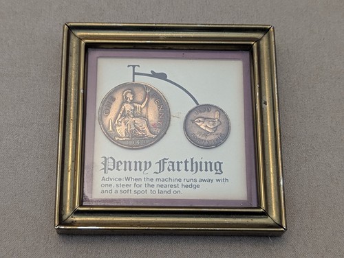 Intage framed penny - framed,