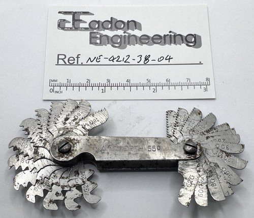 Whitworth thread pitch gauge - whitworth,