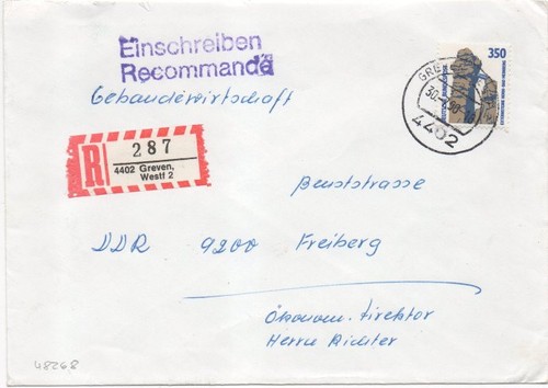 West germany letter from - r-letter,