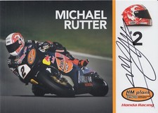 Michael Rutter Hand Signed Promo Card BSB Autograph Superbikes