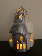 80s 90 Ceramic Fairy Toadstool Nightlight Tea Light Nursery Lamp 25cm NO BULB
