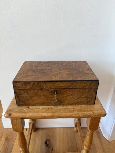 Antique walnut wooden writing - antique,