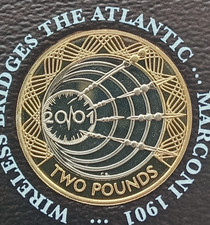 2001 PROOF  £2 Marconi