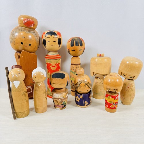 Vintage japanese kokeshi doll - kokeshi,