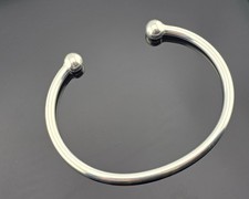 BRAND NEW Sterling Silver Mens Torque Bangle 25.9g With Box