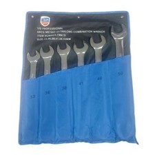 Jumbo 6 Piece Combination Open Ring End 12 Point Spanner Wrench Set 33-50mm