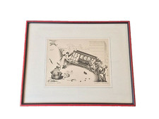 JUSTIN MURRAY SIGNED LITHOGRAPH PRINT BROKEN CABLE SF CABLE CAR RED BLK FRAME