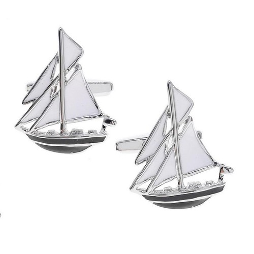 Schooner cufflinks sailboat - cufflinks,