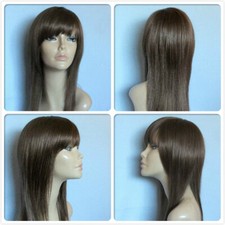 HIGH HEAT RESISTANT LONG SMOOTH LAYERS HAIR LADY WOMENS WIGS DAILY FULL WIG UK
