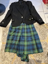 Scottish Highland Kilt Tartan Upcycle & Rare Old Fancy Dance Dress Derby