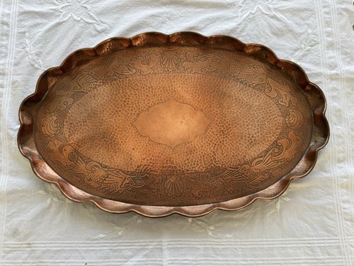 Oval copper tray herbert - tray, dyer