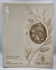 Christies Twentieth Century Decorative Arts Auction Catalogue November 1990