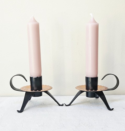 Swedish copper candle holders