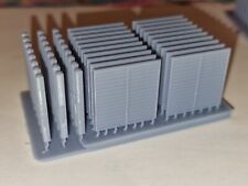 N Gauge Fence Panels & Concrete Posts 3d printed Unpainted