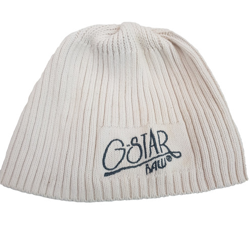Star raw beanie white ribbed - raw,