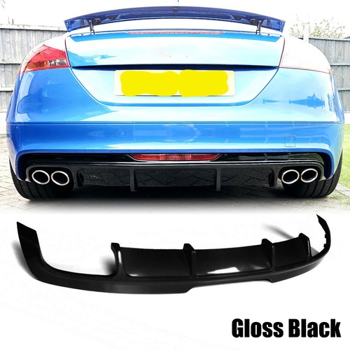 Gloss black rear bumper lip - black,