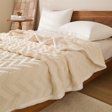 Luxuriously Soft & Thick 3D Jacquard Woven Heavy Duty Flannel Throw UK
