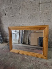 Heavy Pine Frame Mirror, 92 cm x 67 cm