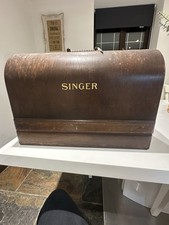 Singer 99k Sewing Machine, Vintage 1929 Manual Hand Crank Machine with Wood Case