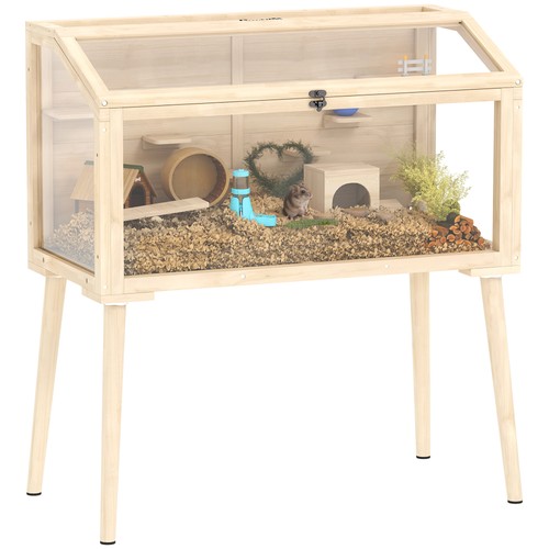 Pawhut wooden hamster cage - pawhut,