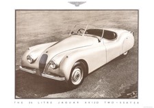 Jaguar XK120 3.5 Litre Two Seater Poster Picture Black & White A1 , A3+ 13x19"