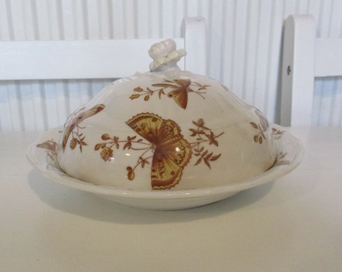 Vintage porcelain muffin dish - porcelain,