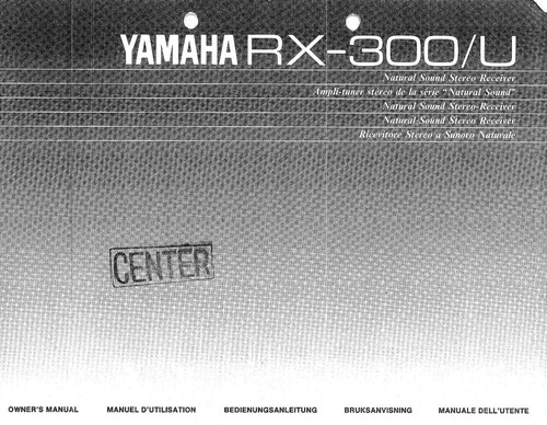Yamaha 300 receiver - yamaha, rx-300-u